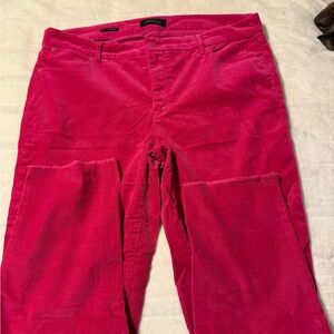 Talbots Fuchsia Corduroy Slim Ankle Pants